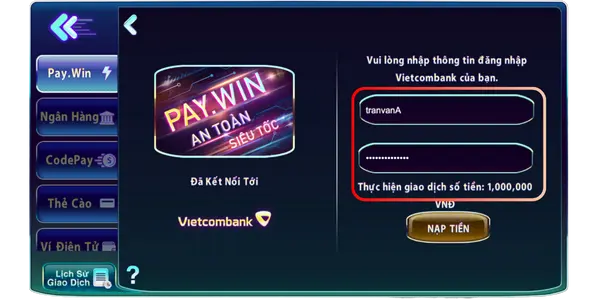 Đăng nhập internetbanking để nạp tiền 789club Đăng nhập internetbanking để nạp tiền 789club